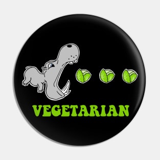 Vegetarian Hippo Pin