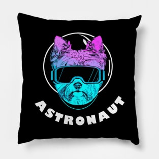 Astronaut Yorkshire Terrier Retro Dog Lover Yorkie Pillow