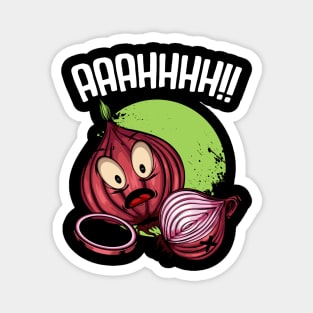 Onions - Funny Crying Kawaii Onion Cute Vegetable Comic Magnet