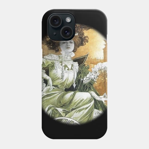 Alphonse Mucha Vintage Poster Art Design Phone Case by PaperMoonGifts