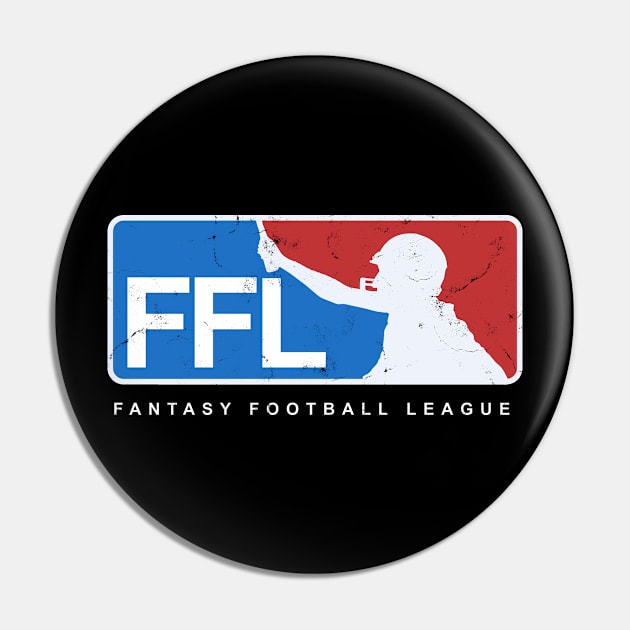 Fantasy Football Logo Tee Pin by NerdGamePlus