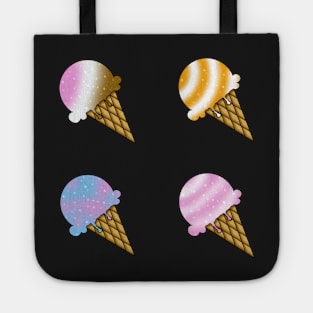 4 Flavor Ice Cream Pattern Tote