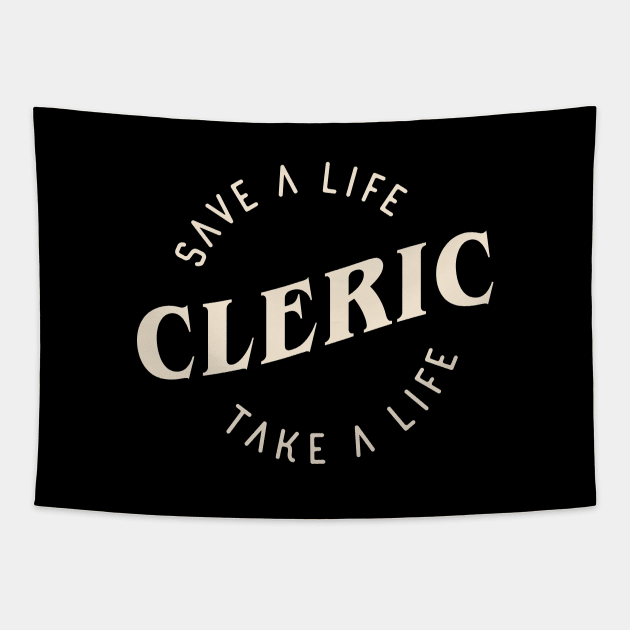 Cleric Save a Life Tabletop RPG Tapestry by pixeptional