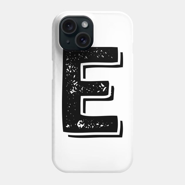 Capital Letter E Name Initial Monogram Phone Case by FTF DESIGNS