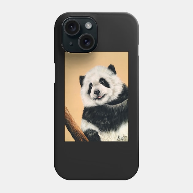 Panda Bear Cub Phone Case by Artbythree