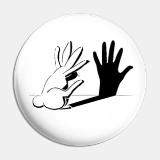 Rabbit Hand Shadow Pin