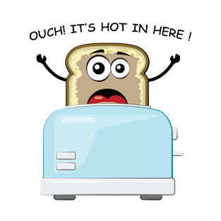 Funny Burned Bread Jumps from the Hot Toaster T-Shirt