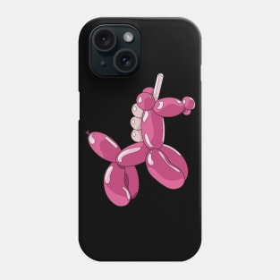 A light and dark pink unicorn balloon Phone Case