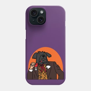 Halloween Horror Portrait Vampire Dog Drinking Wine Phone Case