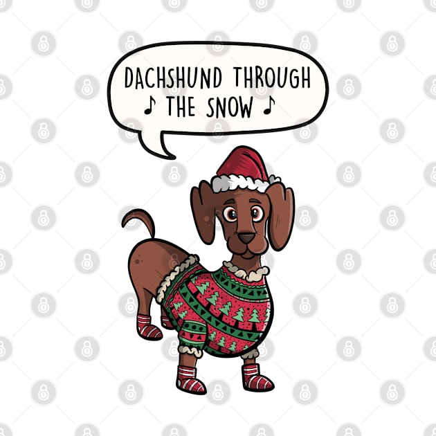 Dachshund through the snow by LEFD Designs