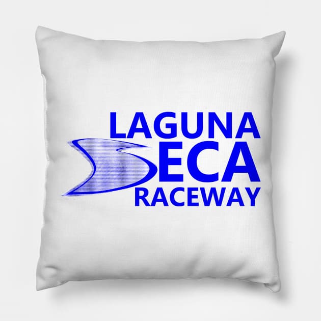 Laguna Seca Raceway Corkscrew Pillow by SteamboatJoe