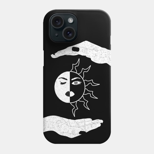 Witch Hand Sun Moon Selenelion Phone Case by Manzo Carey