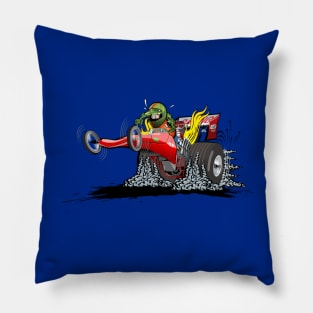 Cartoon dragster Pillow