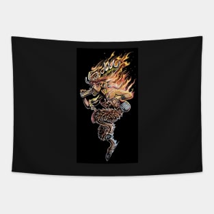 Moose Horn Satyr on fire with desire Tapestry