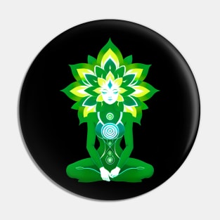 Aura Green Meditation 03 Pin