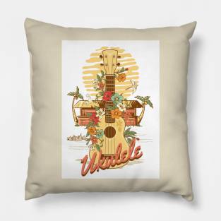 Ukulele - Summer Memories of Hawaii Pillow