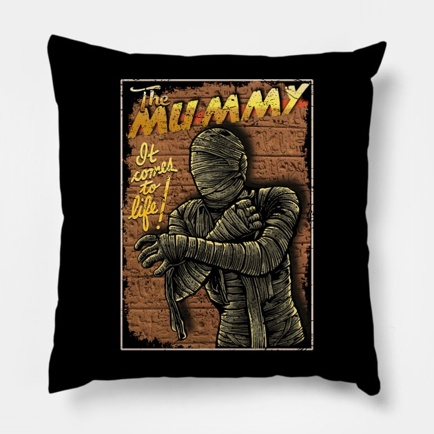 The Mummy Design Pillow by HellwoodOutfitters