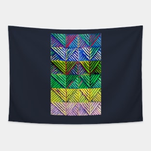 Muted triangles in multi colours Tapestry