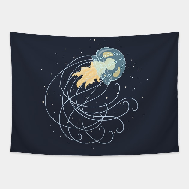 Cosmic Jellyfish Tapestry by Inklings of Grace