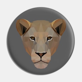 Low Poly Lion Pin