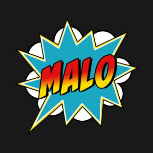 Boys Malo Name Superhero Comic Book T-Shirt