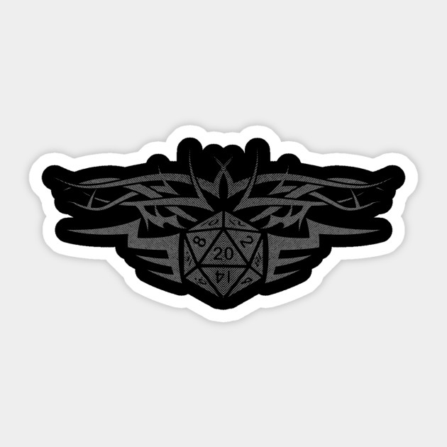 Tribal Dice Grey - Geek - Sticker