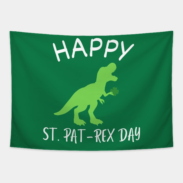 Happy St Pat-Rex Day Tapestry by Madfido