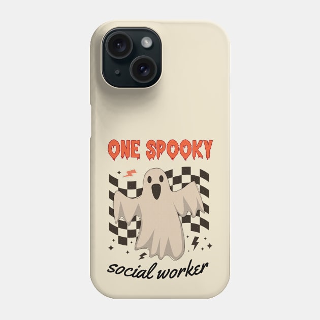 Licensed Clinical Social Worker - Spooky Halloween Design Phone Case by best-vibes-only