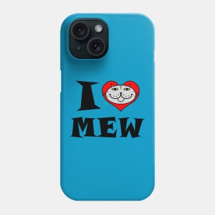 I Heart Cat - Grey Striped Kitty Phone Case