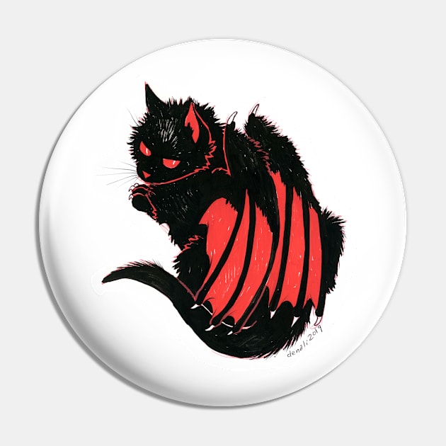 Nightmare Kitty Pin by LobitoWorks