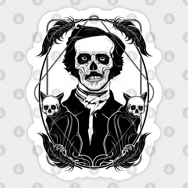 The Black Cat E A Poe Poe Sticker Teepublic Au