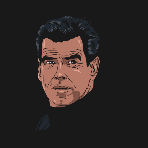 pierce brosnan by hamaka