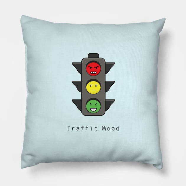 Traffic Light - Traffic Mood Pillow by wordspotrayal