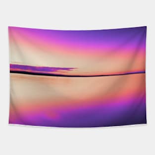 Orange And Purple Sunset Beach Tapestry