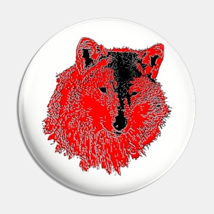 Wild Head Wolf wolv wolves Pin