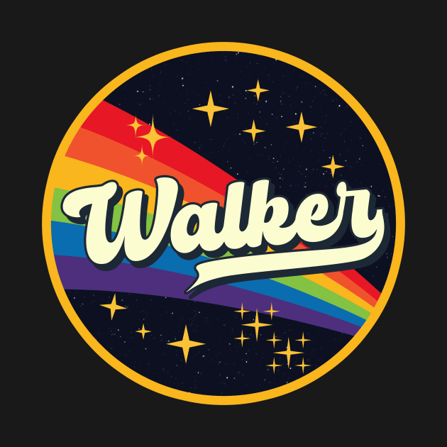 Walker // Rainbow In Space Vintage Style by LMW Art