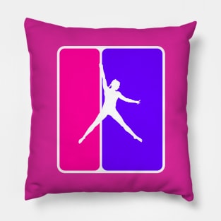 Pole Fitness Pink and Purple Pillow