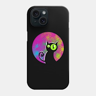 Black Cat Green eyes Phone Case