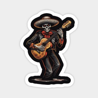 skeleton playing guitar Magnet