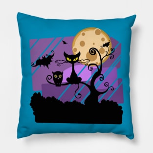 Scary Witch Cat Pillow