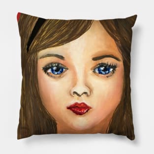 Blue eyes girl Pillow