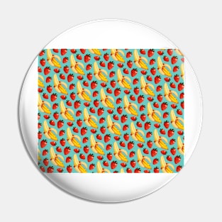 Strawberry Banana Pattern Pin