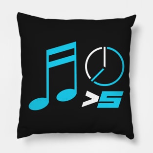 Music Greater Than Five Minutes Icon Pillow