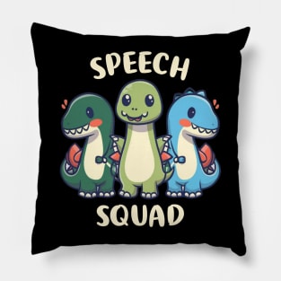 Speech Squad Cute Dinosaur Speech Therapy Speech Pathologist Pillow