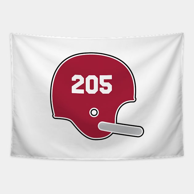 University of Alabama Area Code Helmet Tapestry by Rad Love