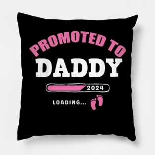 Promoted To Daddy Est 2024 Pillow