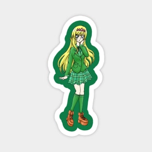 ANIME ELEGANT GIRL SCHOOL UNIFORM (GREEN) Magnet