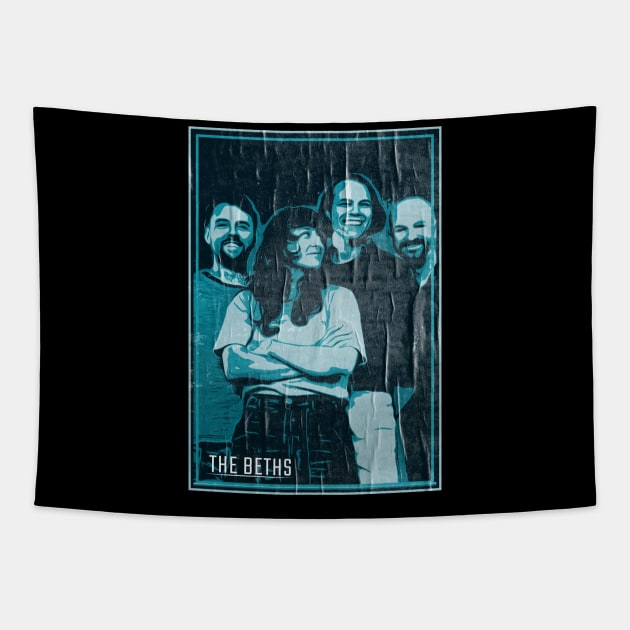 the beths // vintage faded style fan art Tapestry by Nandin Putri