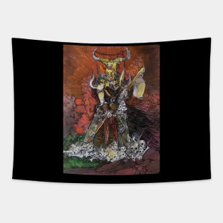 Horns Of Destruction Tapestry