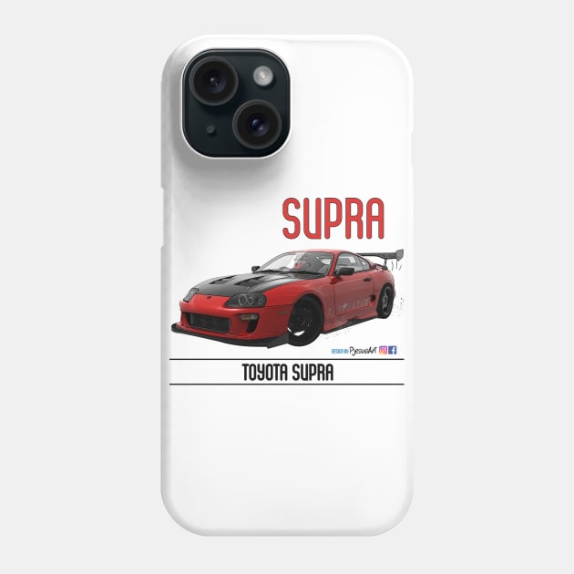 Supra Time Red Carbon Phone Case by PjesusArt